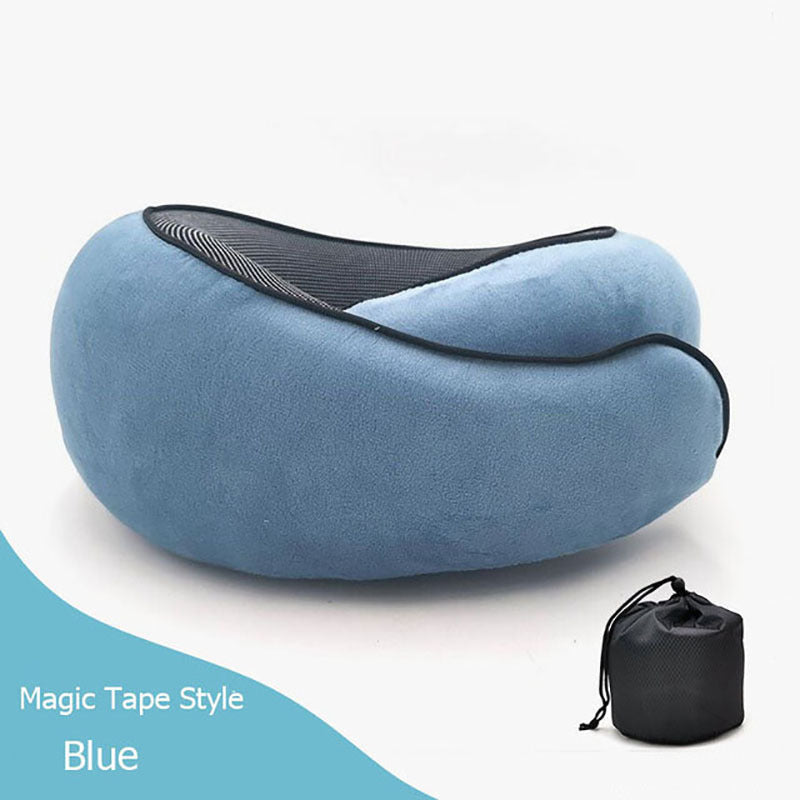 Travel Neck Pillow Non-Deformed Airplane Pillow Travel Neck Cushion Durable U-Shaped Travel Memory Cotton Nap Neck Pillow