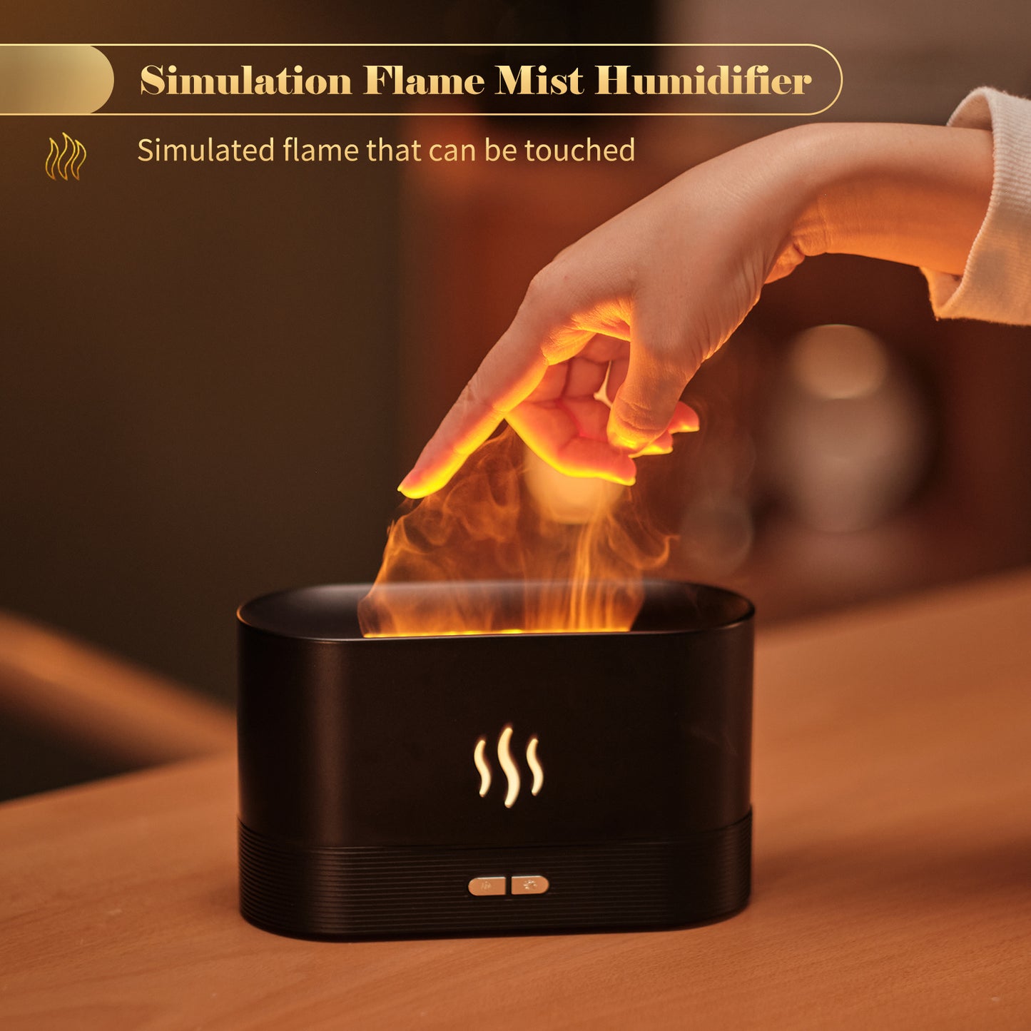 Aroma Diffuser With Flame Light Mist Humidifier